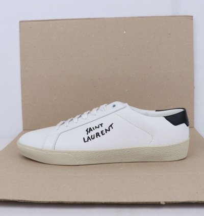 O1rshd1 Leather Court Classic Sneakers In White Black