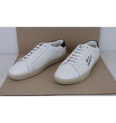 O1rshd1 Leather Court Classic Sneakers In White Black