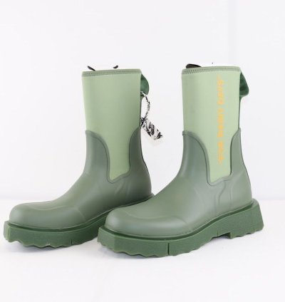 O1rshd1 New Rubber Neoprene Boots In Army Green Orange