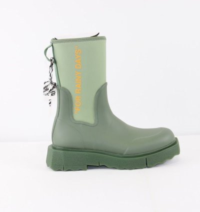 O1rshd1 New Rubber Neoprene Boots In Army Green Orange