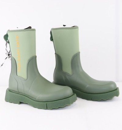 O1rshd1 New Rubber Neoprene Boots In Army Green Orange