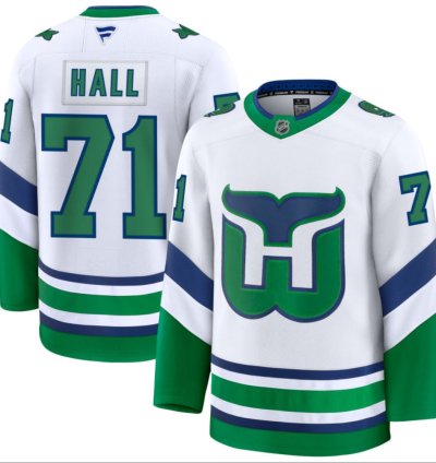 Mens Taylor Hall Jersey 71 Carolina Hurricanes All Stitched White