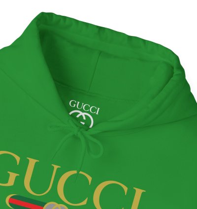 Gucci Gg Logo Green Hoodie - Size Usa