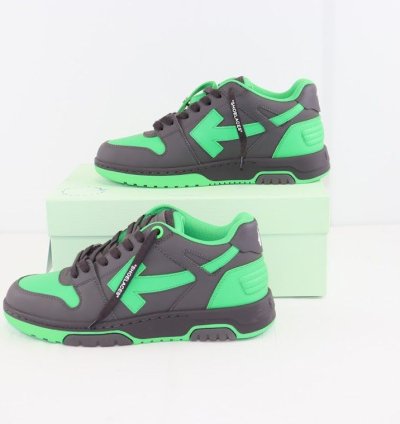 O1rshd1 Out Of Office Calf Leather In Black Green Fluo