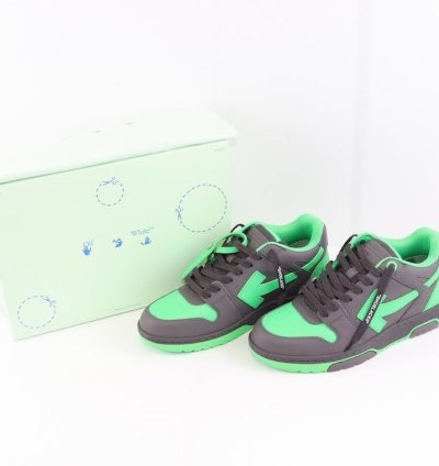 O1rshd1 Out Of Office Calf Leather In Black Green Fluo