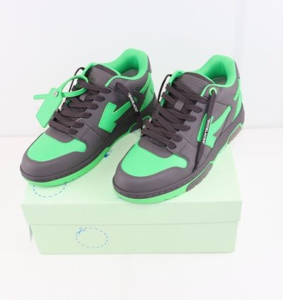 O1rshd1 Out Of Office Calf Leather In Black Green Fluo