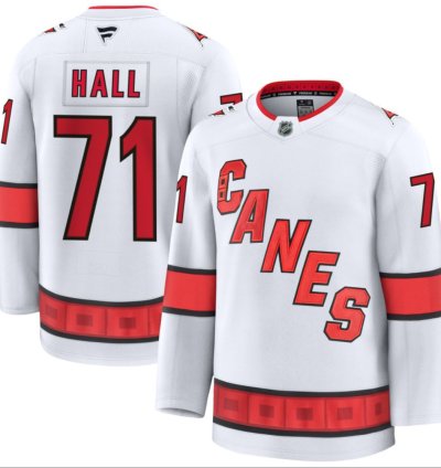 Mens Taylor Hall Jersey 71 Carolina Hurricanes All Stitched