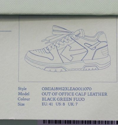 O1rshd1 Out Of Office Calf Leather In Black Green Fluo