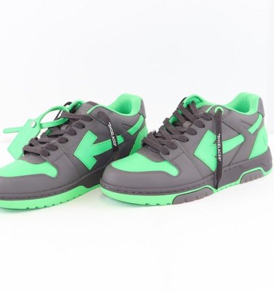 O1rshd1 Out Of Office Calf Leather In Black Green Fluo