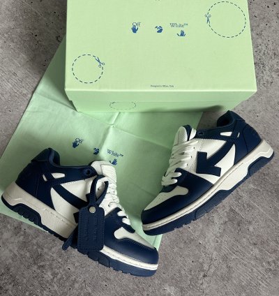 Of White Out Of Office Dark Blue White Low Sneakers