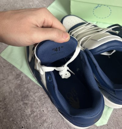 Of White Out Of Office Dark Blue White Low Sneakers