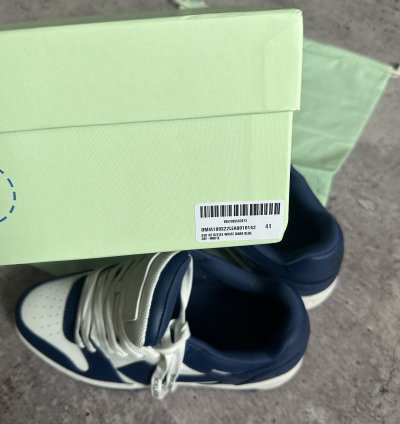 Of White Out Of Office Dark Blue White Low Sneakers