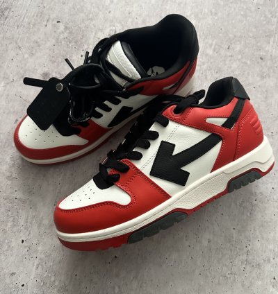 Of White Out Of Office Red Black Low Sneakers