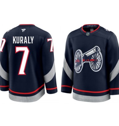 Mens Sean Kuraly Jersey 7 Columbus Blue Jackets 2025 Stadium Series