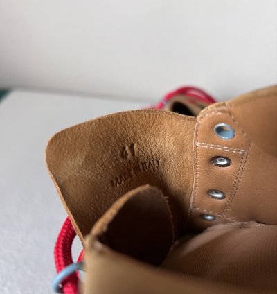 Off White Chunky Ridged Sole Low Top Boots In Brown