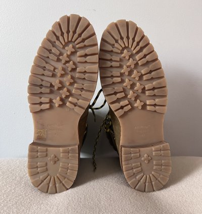 Off White Gstaad Suede Lace Up Boots In Sand Green