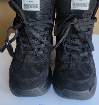 Off White High Top Hiker Boots Black
