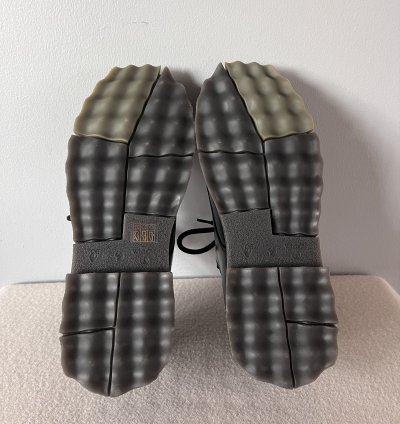 Off White Leather Sponge Derby In Black