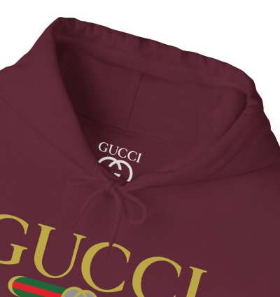 Gucci Gg Logo Maroon Hoodie - Size Usa