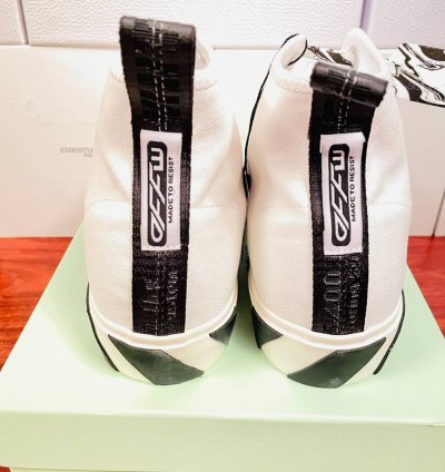 Off White Mid-top Sneakers - Vulcanized Shoes