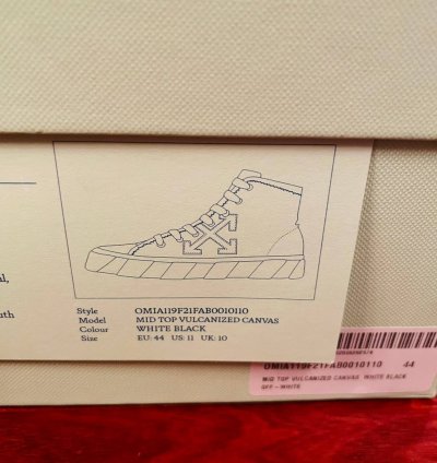 Off White Mid-top Sneakers - Vulcanized Shoes
