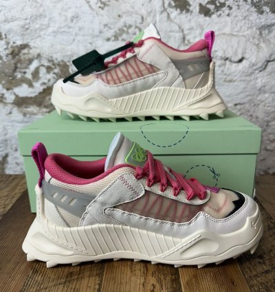 Off White Odsy-1000 Pink White Low Top Sneaker Size 6 5 New