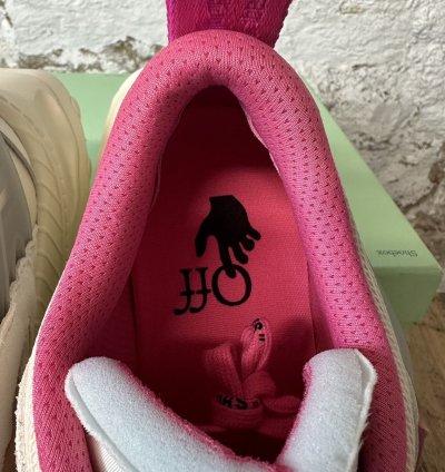 Off White Odsy-1000 Pink White Low Top Sneaker Size 6 5 New