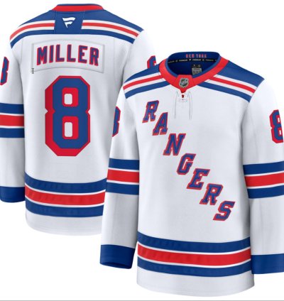 Mens Jt Miller Jersey 8 New York Rangers All Stitched White