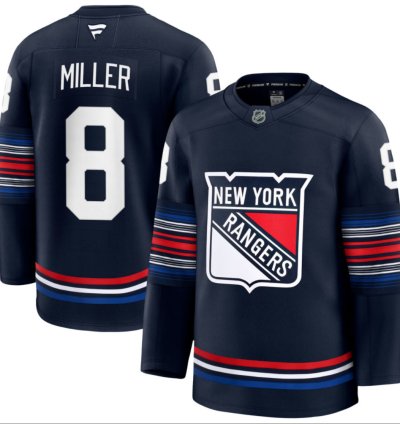 Mens Jt Miller Jersey 8 New York Rangers All Stitched