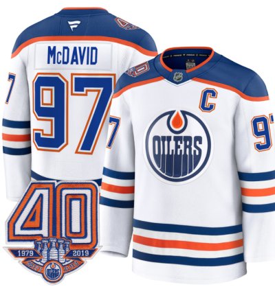 Mens Connor Mcdavid Jersey 97 Edmonton Oilers 40th Anniversary Stitched Away