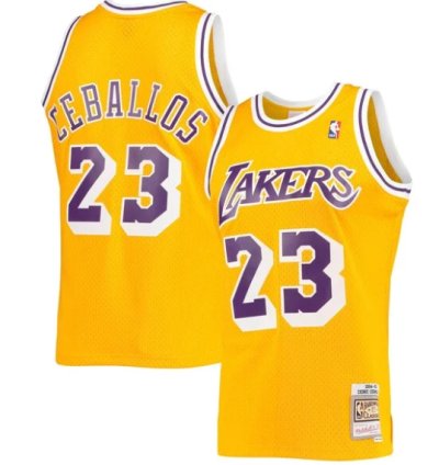 Cedric Ceballos Los Angeles Lakers 199495 Hardwood Classics Swingman Jersey - Gold