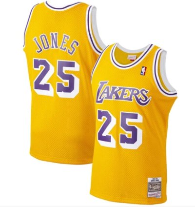 Ed Jones Los Angeles Lakers 199495 Hardwood Classics Swingman Jersey - Gold
