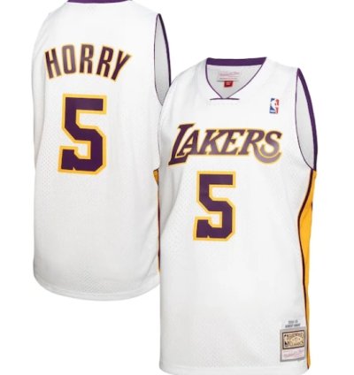 Robert Horry Los Angeles Lakers 200102 Hardwood Classics Swingman Jersey - White