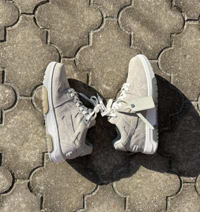 Off White Out Of Office Cow Suede Sneakers