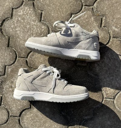 Off White Out Of Office Cow Suede Sneakers