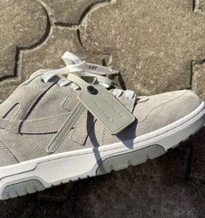 Off White Out Of Office Cow Suede Sneakers