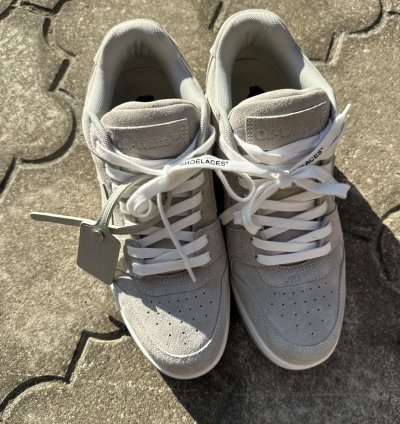 Off White Out Of Office Cow Suede Sneakers