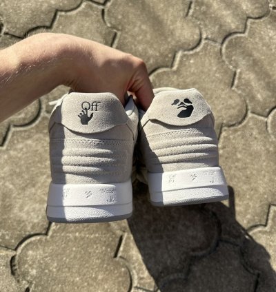 Off White Out Of Office Cow Suede Sneakers