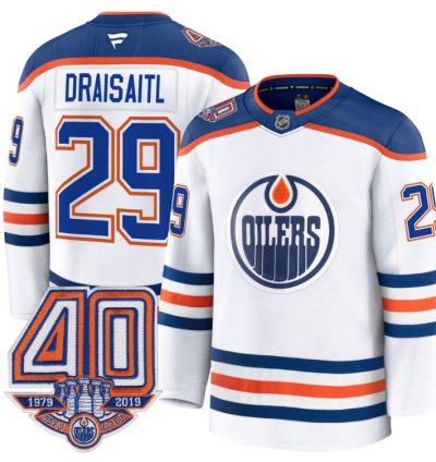 Mens Leon Draisaitl Jersey 29 Edmonton Oilers 40th Anniversary Stitched Away