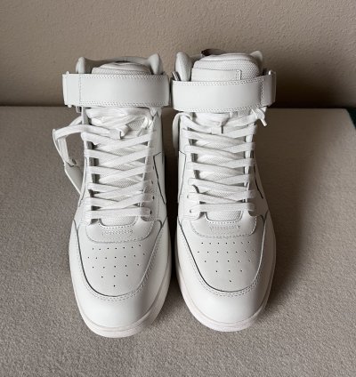 Off White Out Of Office Mid Top In White Leather