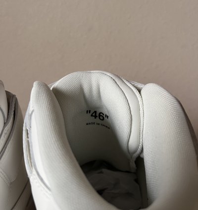 Off White Out Of Office Mid Top In White Leather