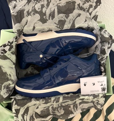 Off White Out Of Office Patent Leath Blue