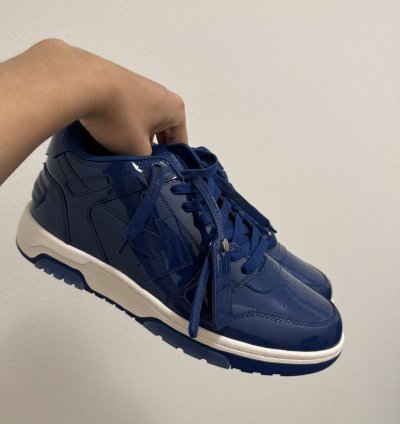 Off White Out Of Office Patent Leath Blue