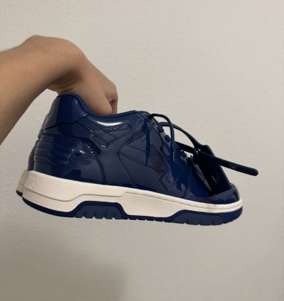 Off White Out Of Office Patent Leath Blue