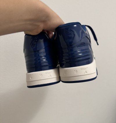 Off White Out Of Office Patent Leath Blue