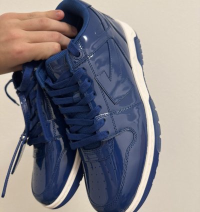 Off White Out Of Office Patent Leath Blue