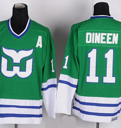 Mens Vintage Kevin Dineen Jersey 11 Hartford Whalers Stitched Green