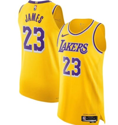 Lebron James Los Angeles Lakers Nike Authentic Jersey - Icon Edition - Gold