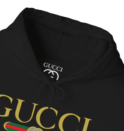 Gucci Gg Logo Black Hoodie - Size Usa