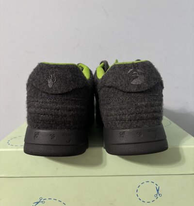 Off White Out Of Office Sneakers Black Wool Green
